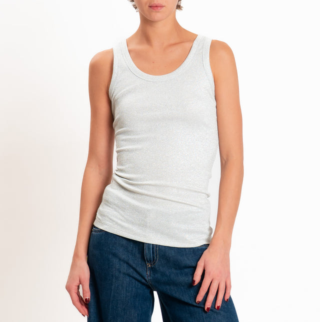 Vicolo-Top in lurex - argento