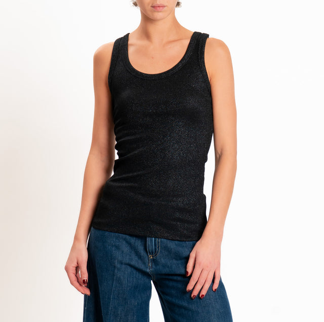 Vicolo-Top in lurex - nero