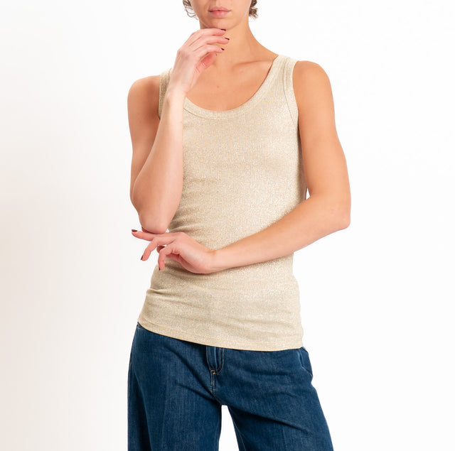 Vicolo-Top in lurex - oro