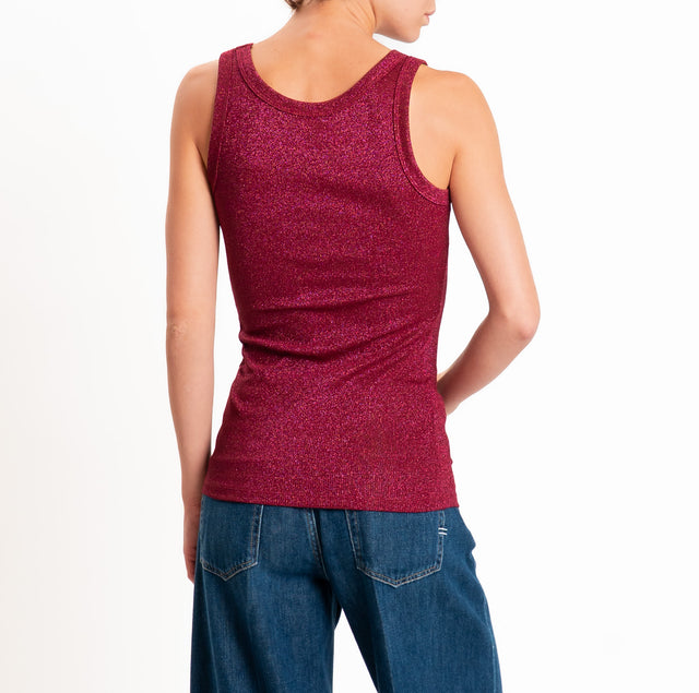 Vicolo-Top in lurex - porpora