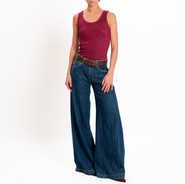 Vicolo-Top in lurex - porpora