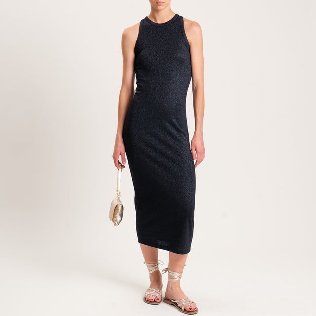 Vicolo-Abito in lurex - nero