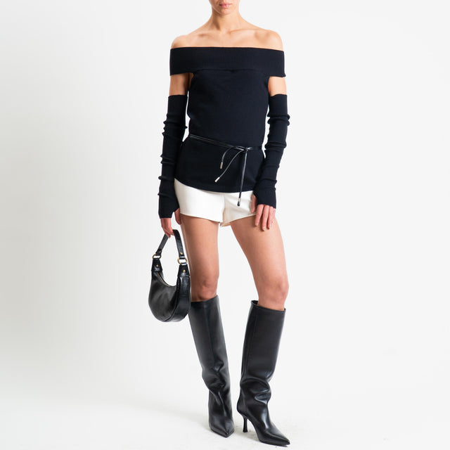 Haveone-Shorts con cintura - burro