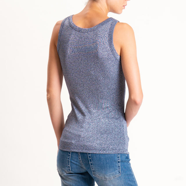 Vicolo-Top lurex - blu