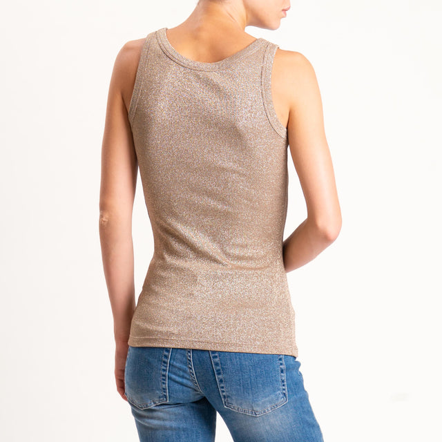 Vicolo-Top lurex - bronzo