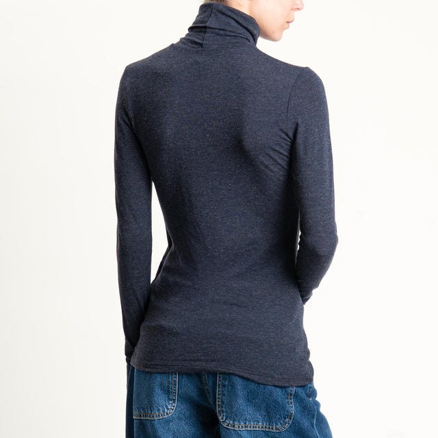 Vicolo-Maglia collo alto modal lana - antracite
