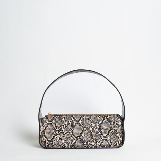 Vicolo-Borsa a spalla animalier - burro/nero