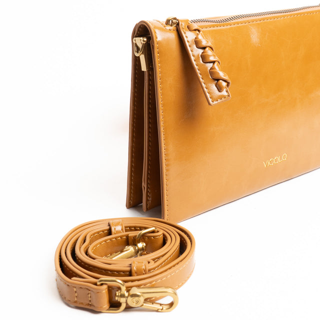 Vicolo-Borsa Croissant Vintage - miele