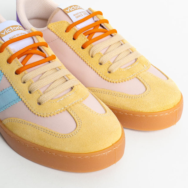 Victoria-Sneakers doppio tessuto - vaniglia