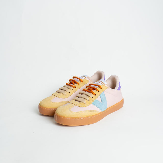 Victoria-Sneakers doppio tessuto - vaniglia