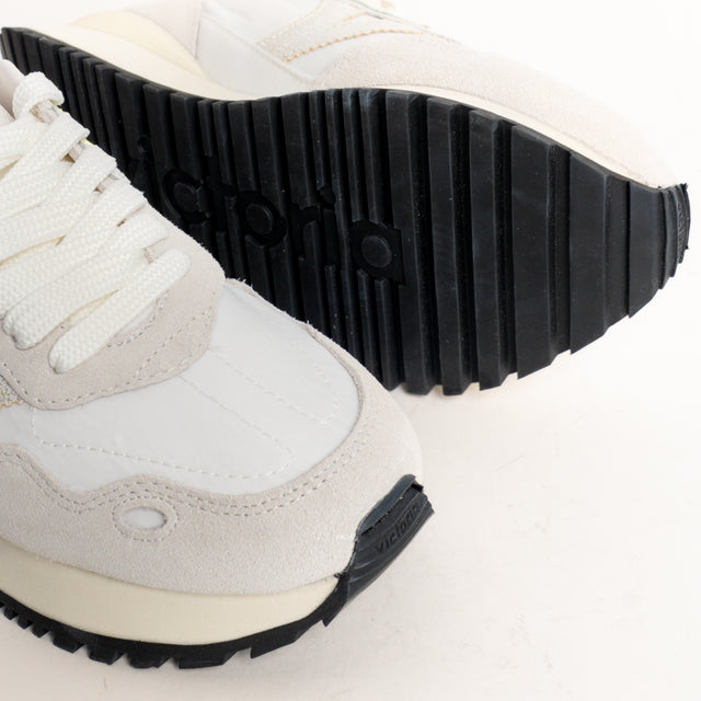 Victoria-Sneakers effetto camoscio - latte/taupe