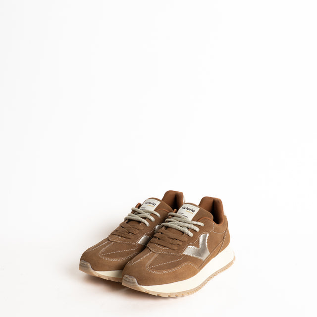 Victoria-Sneakers scamosciata con doppio laccio - cuoio