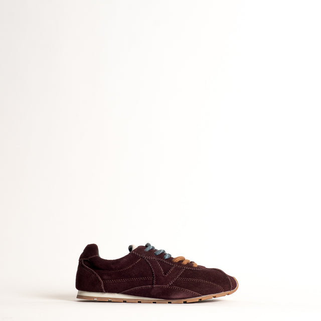 Victoria-Sneakers scamosciata con doppio laccio - Bordeaux