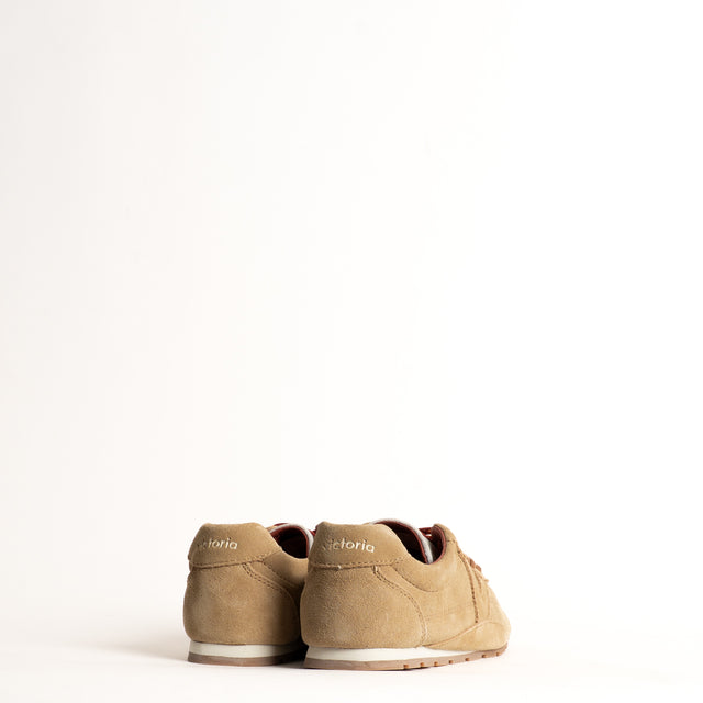 Victoria-Sneakers scamosciata con doppio laccio - camel
