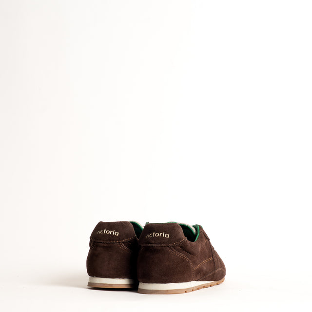 Victoria-Sneakers scamosciata con doppio laccio - moka