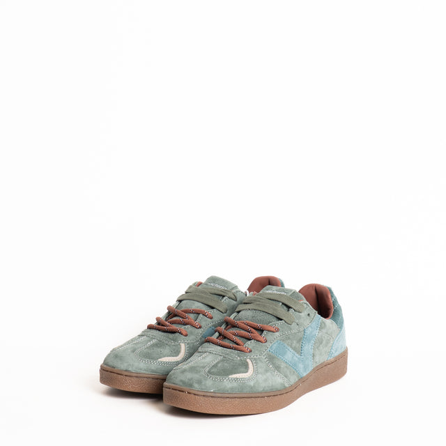 Victoria-Sneakers scamosciata con doppio laccio - jade