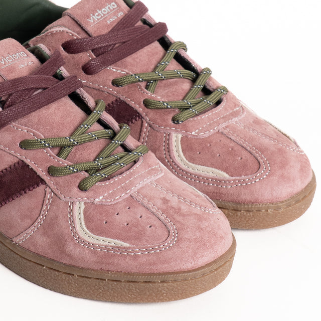 Victoria-Sneakers scamosciata con doppio laccio - rosa