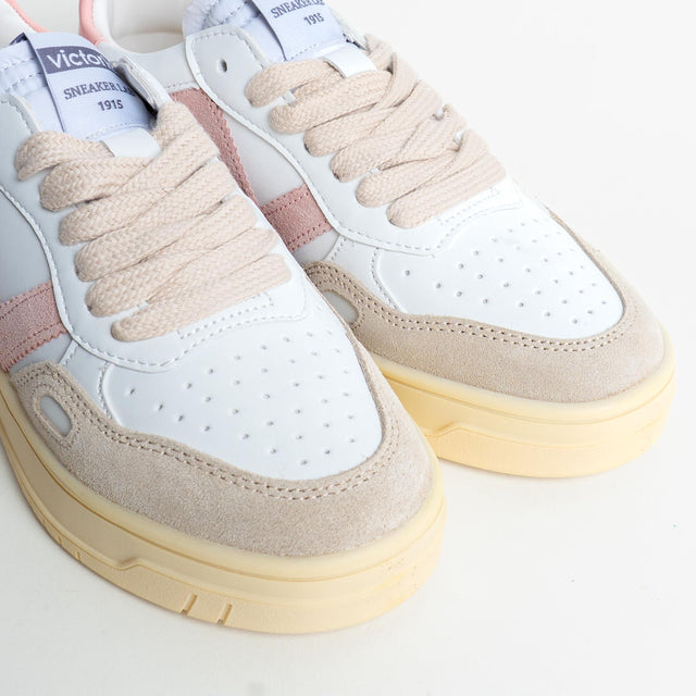 Victoria-Sneakers effetto pelle e camoscio - rosa