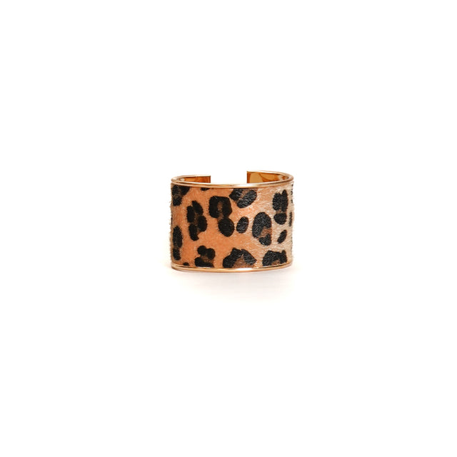 Pulsera rígida de poni con lunares de W by Whitemood - dorado/beige/negro