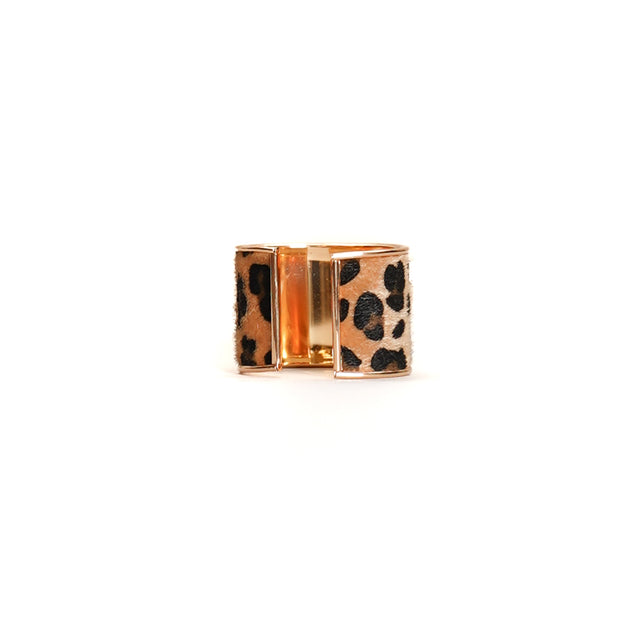 Pulsera rígida de poni con lunares de W by Whitemood - dorado/beige/negro