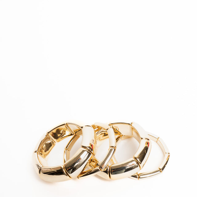 W by Whitemood-Set 4 bracciali elastici - gold