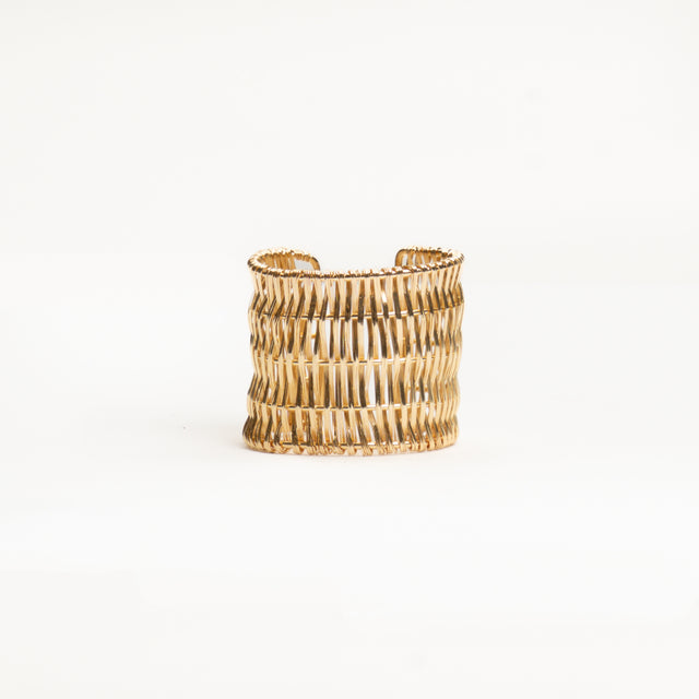 W by Whitemood-Bracciale polsiera intrecciata - gold