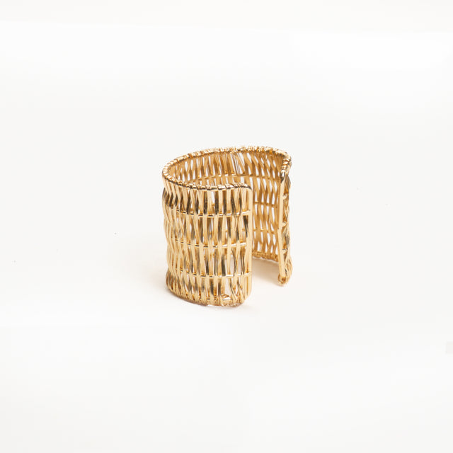 W by Whitemood-Bracciale polsiera intrecciata - gold