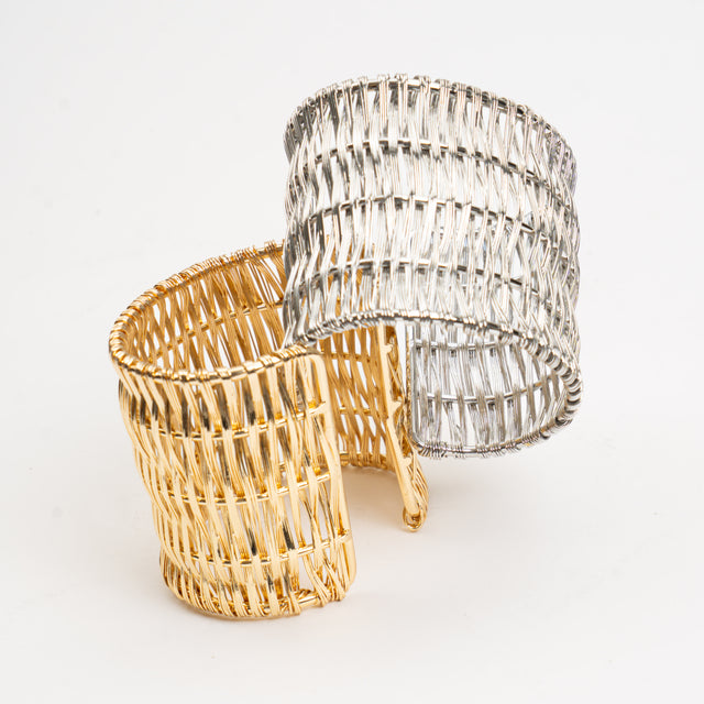 W by Whitemood-Bracciale polsiera intrecciata - gold