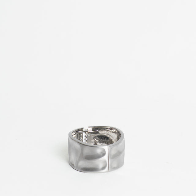W by Whitemood-Bracciale rigido increspato matt - silver