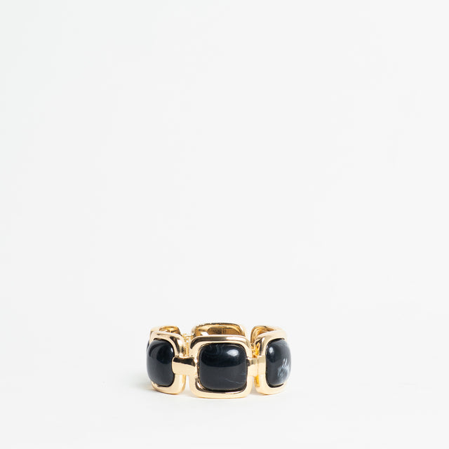 W by Whitemood-Bracciale rigido pietre - Nero