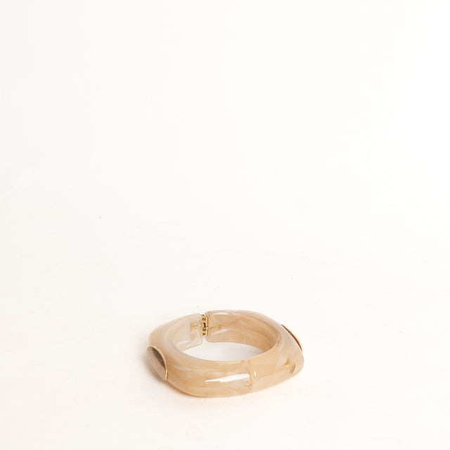 W by Whitemood-Bracciale rigido squadrato - sand
