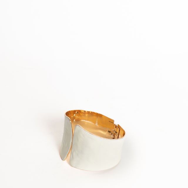 W by Whitemood-Bracciale rigido smaltato - panna