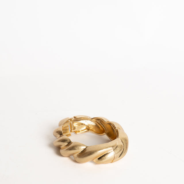 W by Whitemood-Bracciale rigido effetto treccia - gold