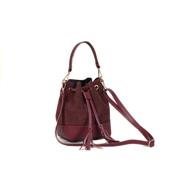 Bolso cubo con borlas W by Whitemood - Burdeos