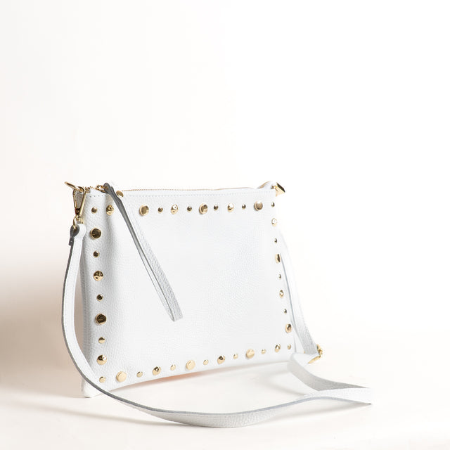 W by Whitemood- Pochette grande con borchie - offwhite