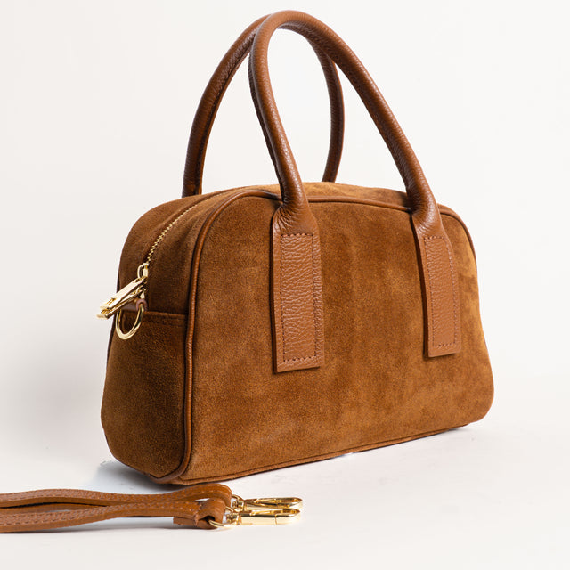 W by whitemood- Borsa bauletto scamosciata - cuoio