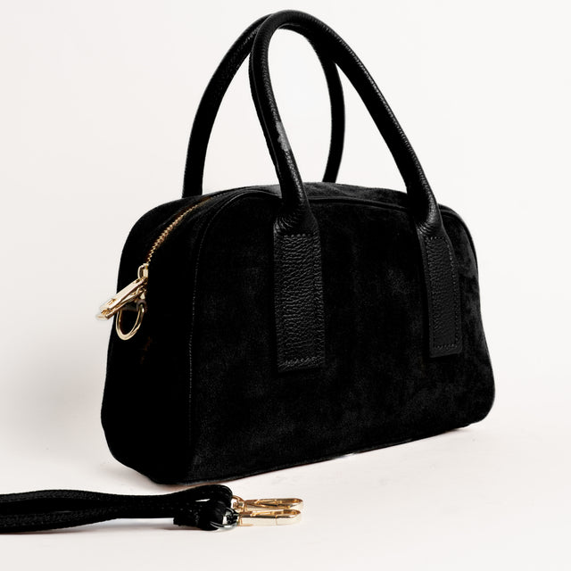 W by whitemood- Borsa bauletto scamosciata - Nero