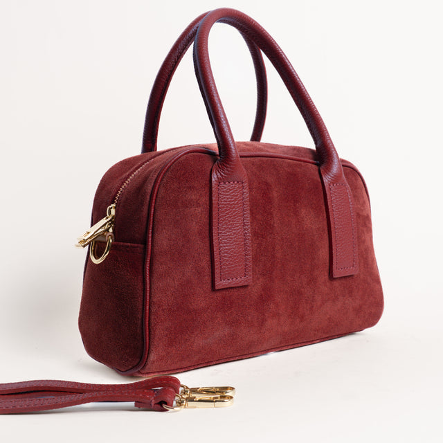 W by whitemood- Borsa bauletto scamosciata - vino