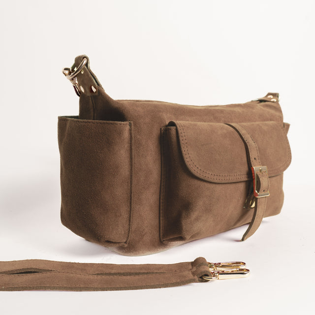 W by whitemood- Borsa city scamosciata - taupe