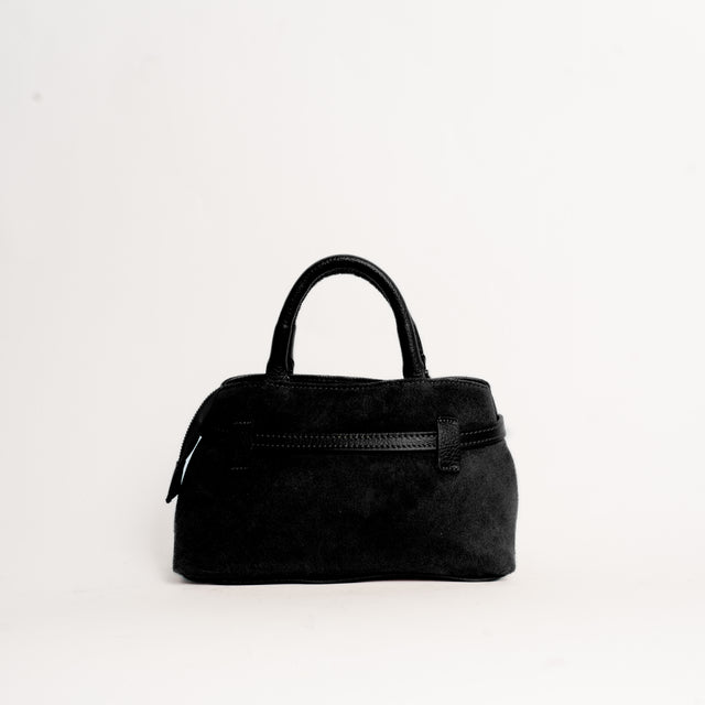 W by whitemood- Borsa a mano scamosciata - Nero