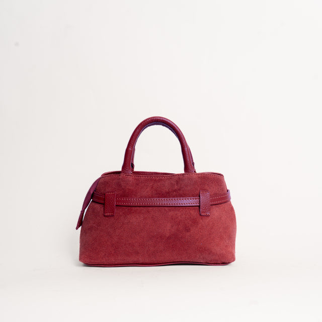 W by whitemood- Borsa a mano scamosciata - vino