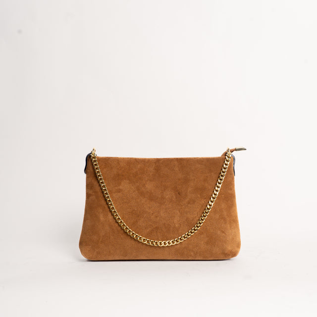 W by whitemood- Pochette scamosciata - cuoio