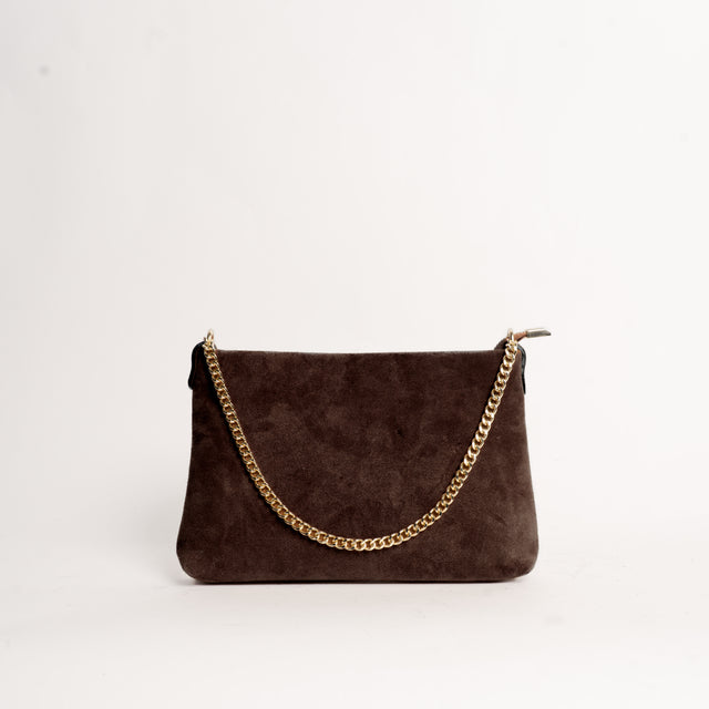 W by whitemood- Pochette scamosciata - moro