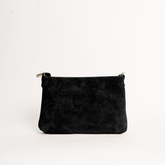 W by whitemood- Pochette scamosciata - Nero