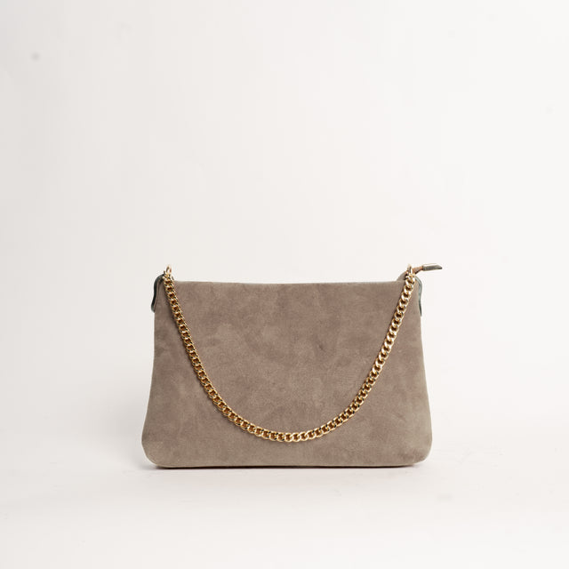 W by whitemood- Pochette scamosciata - taupe