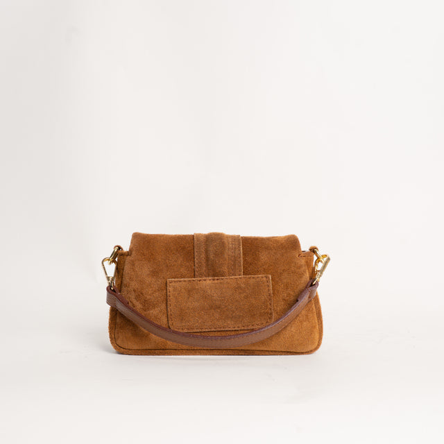 W by whitemood- Mini bag in pelle scamosciata - cuoio