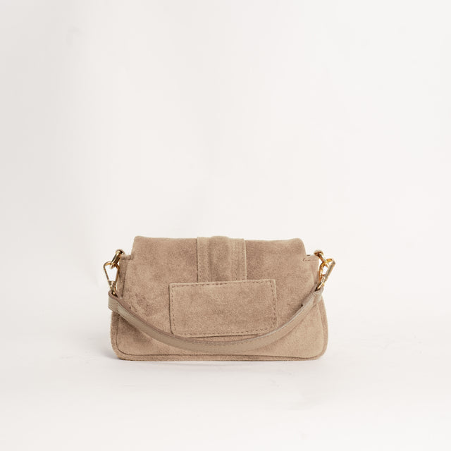 W by whitemood- Mini bag in pelle scamosciata - gesso