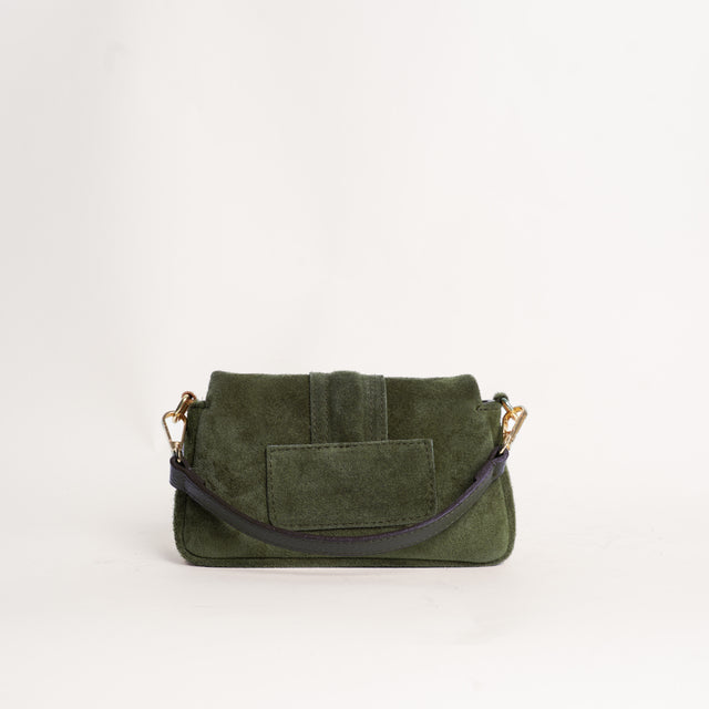 W by whitemood- Mini bag in pelle scamosciata - salvia