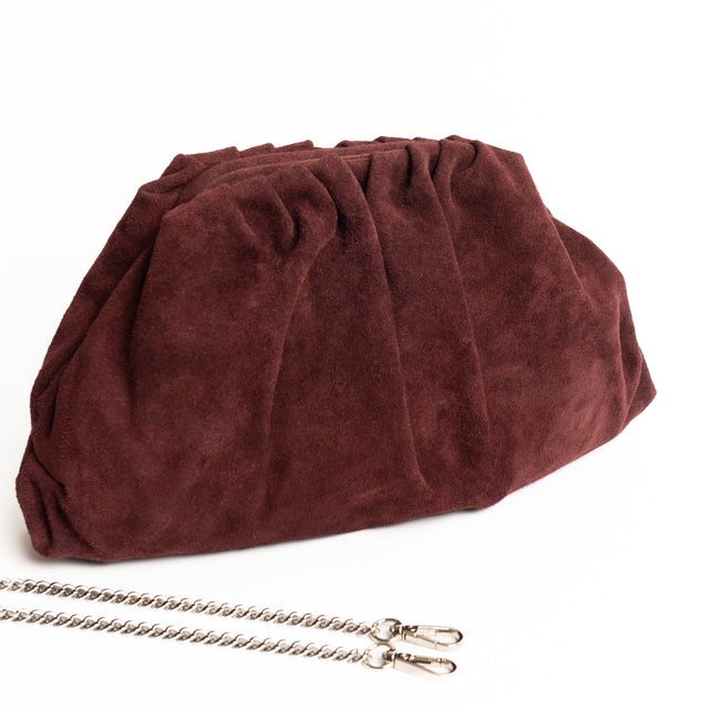 W by Whitemood-Borsa clutch in camoscio - vino
