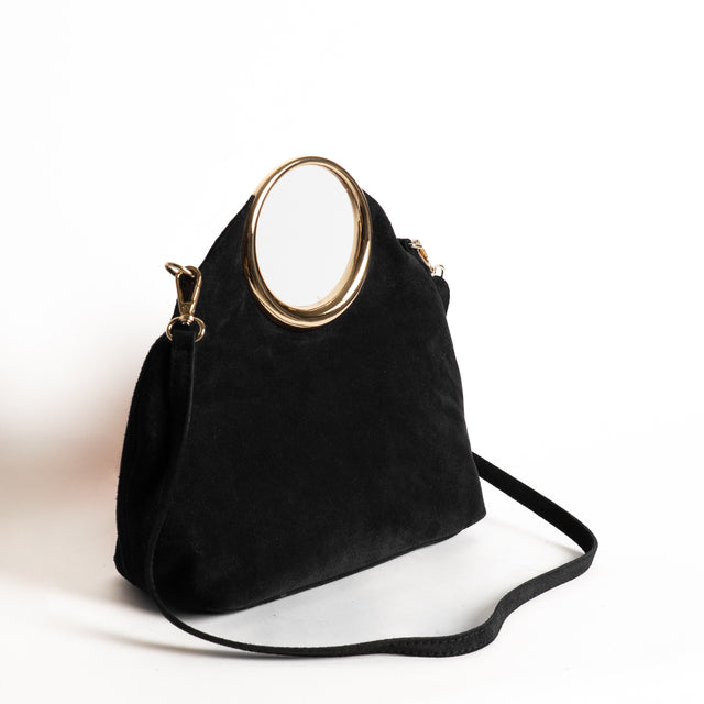 W by Whitemood-Borsa a mano scamosciata - nero